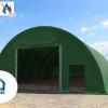 Csarnok, raktársátor 9,15m x 10m x 4,5m tűzálló ponyva PVC 720g/m2 sötétzöld (91,50m2) 